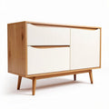 Dressoir van hout met witte lades afmetingen 80 x 40 x 70cm