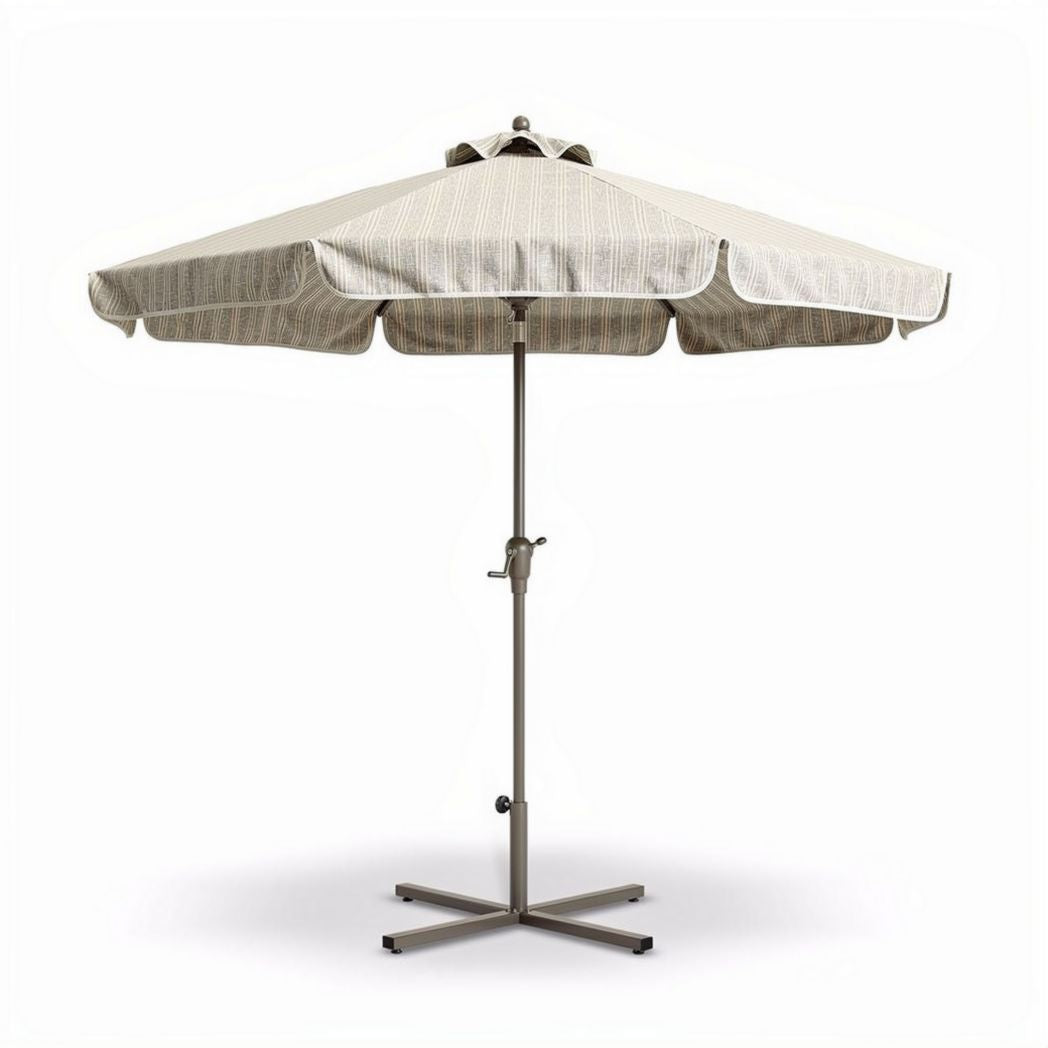 Parasoll met houten handvat beige 200 x 200 x 250cm voor terrasgebruik