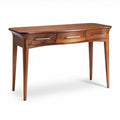 Houten console tafel met drie lades 120 x 45 x 75cm bruin